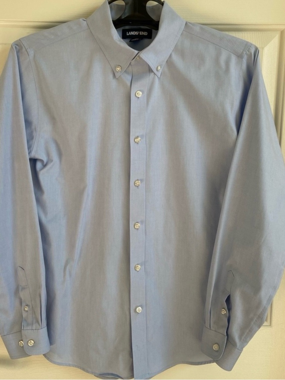 Boys Uniform Shirt Long Sleeve No Iron Pinpoint Button Down Size 16